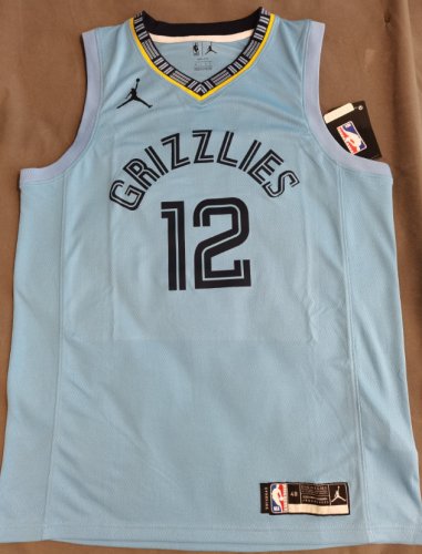 NBA 12 Morant Grizzlies 19-20 Maillot light bleu